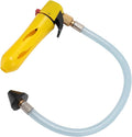 AC Drain Line Cleaner Tool ABS Brass Threaded Drain Opener Tool with Hose for Condensate Line (Yellow)