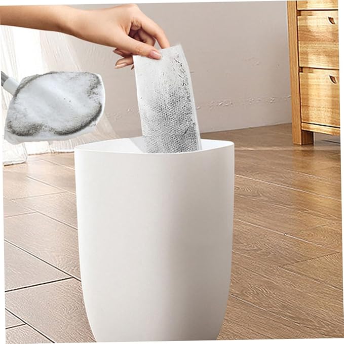 KICHOUSE Refillable Dust Mop with Dry Cleaning Cloth Set Triangular Flat Dust Mop for Hardwood Floors Household Handheld Electrostatic Floor Cleaning Tool