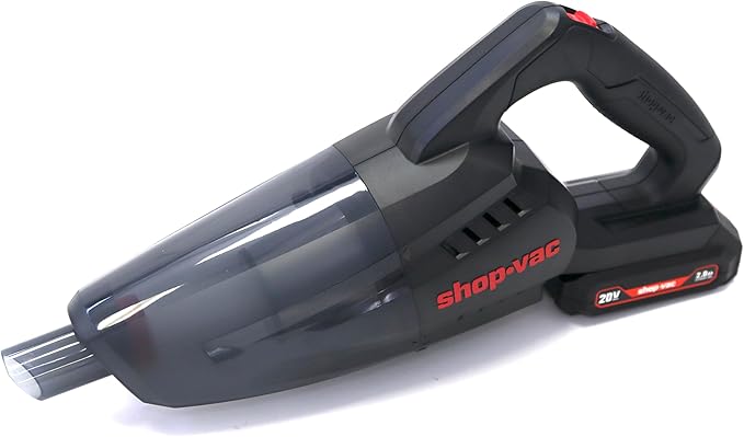 Shop-Vac 5430087 Handheld Vacuum Cordless Rechargeable Lithium 20V Lightweight Design Ideal for Quick Cleanups in Home Garage and Vehicle