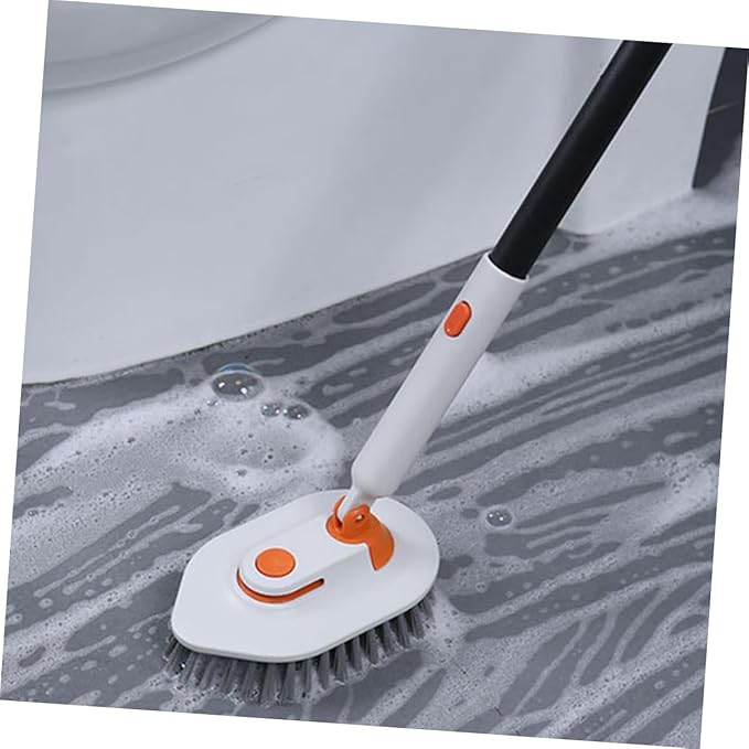 SAFIGLE 1set Multi-Functional Grout and Floor Cleaning Brush Ergonomic Handle for Bathroom Tile and Kitchen Includes Sturdy Hard Bristles and Replaceable for Deep Cleaning