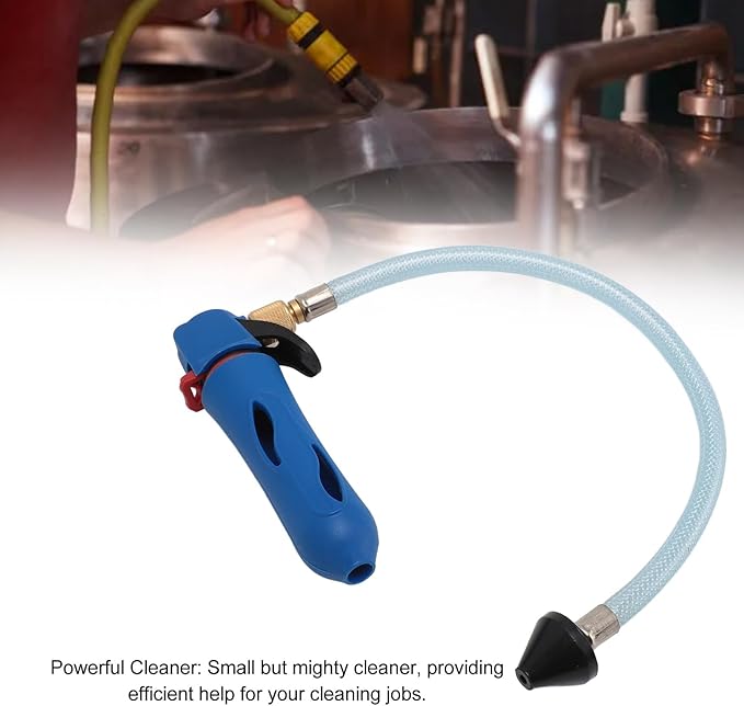 AC Drain Line Cleaner Tool ABS Brass Threaded Drain Opener Tool with Hose for Condensate Line (Blue)