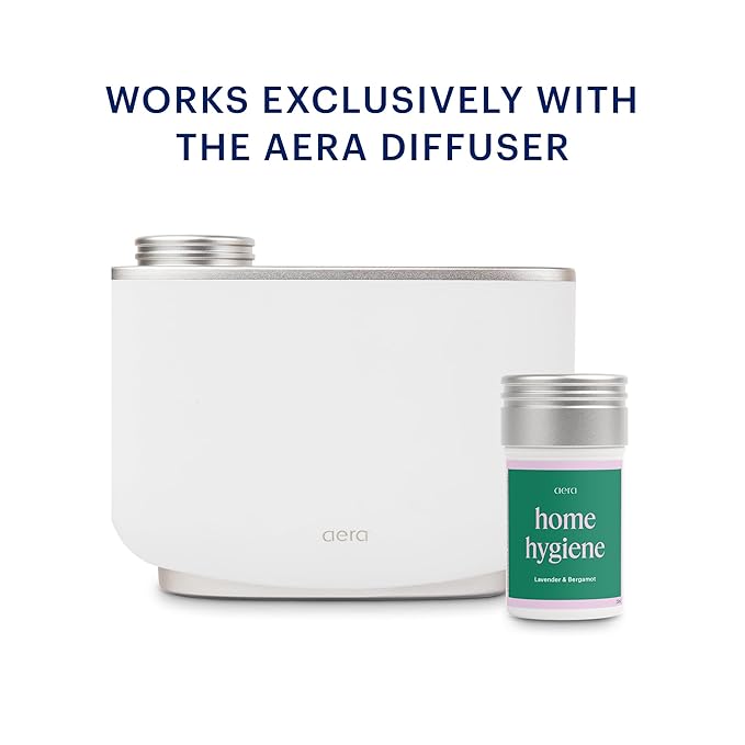 Aera Mini Home Hygiene Lavender and Bergamot - Essential Oil for Home - Relaxing Fragrance - Notes of Lavender Lavandin and Wild Mint - Scent Refill - Capsule Size Works with Mini Diffuser