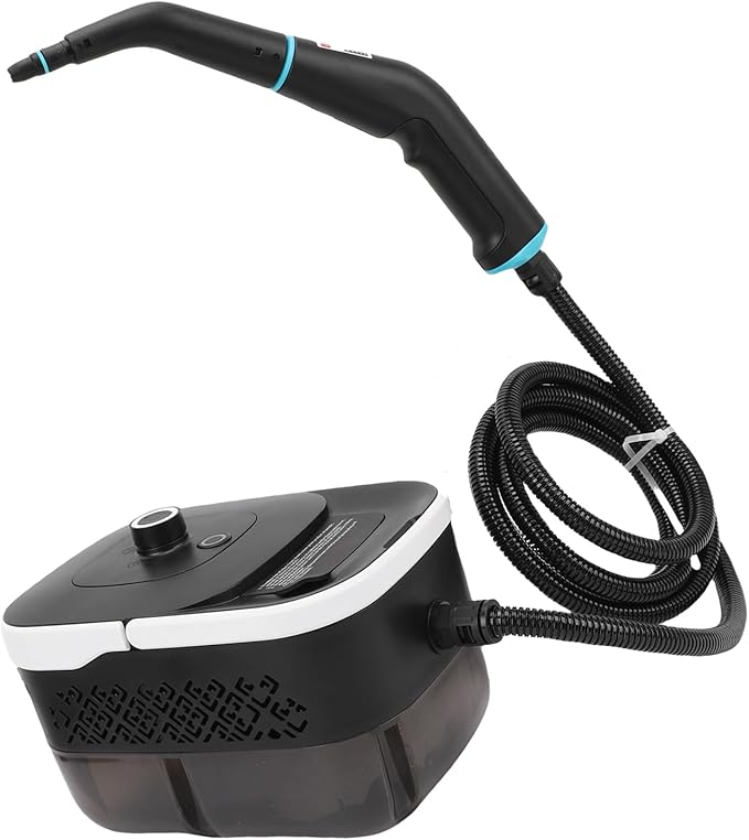 Rengue 1250ML Handheld Pressurized Steam Cleaner 2500W 4Bar High Pressure 6 Levels Steam Adjustment 15s Heat Up with 6.56ft Hose and Accessories for Kitchen Floor Home Car (US Plug 110V)