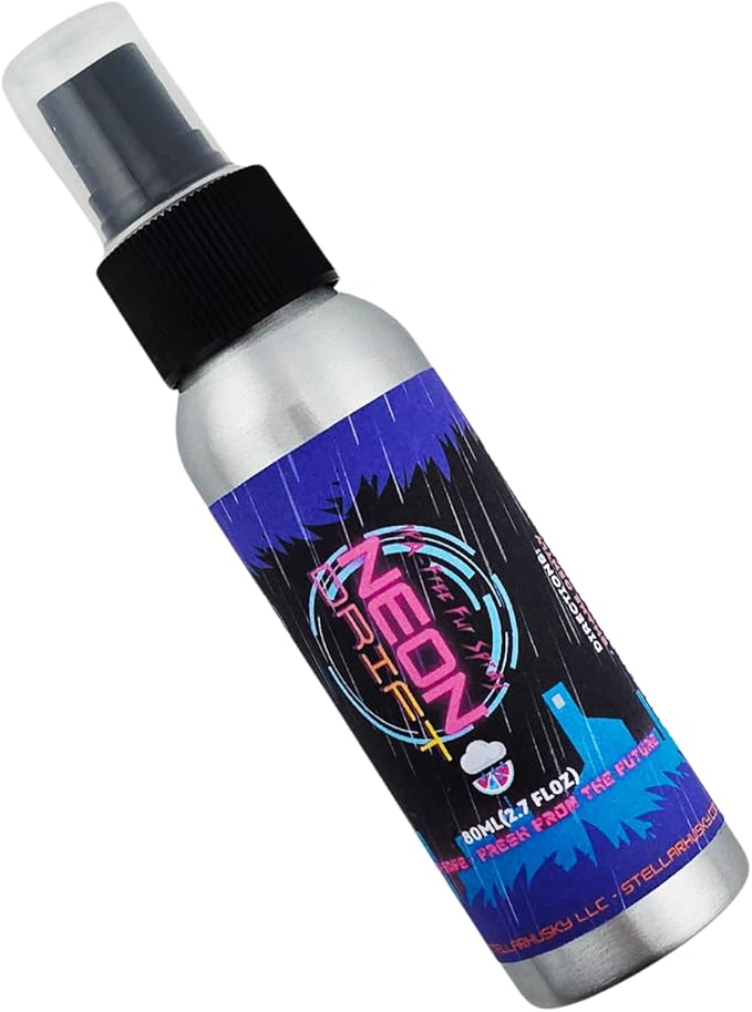 Fursuit Spray - Fur &amp Costume Spray - Neon Drift - IPA-Free Fabric Freshener for Fursuits &amp Cosplay | Long-Lasting Scent | 80 mL Aluminum Bottle