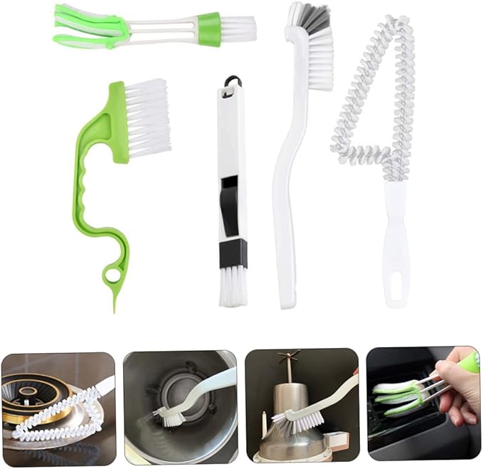 PartyKindom 10pcs Household Deep Cleaning Brush for Tile Grout and Corners Ergonomic Handheld Design for Easy Use for Bathroom and Kitchen Cleaning