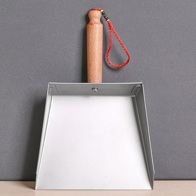 Beaupretty Stainless Steel Small Dustpan with Short Handle Lightweight Metal Dust Pan for Household and Children Compact 8.26X5.51In Tabletop Cleaning Tool