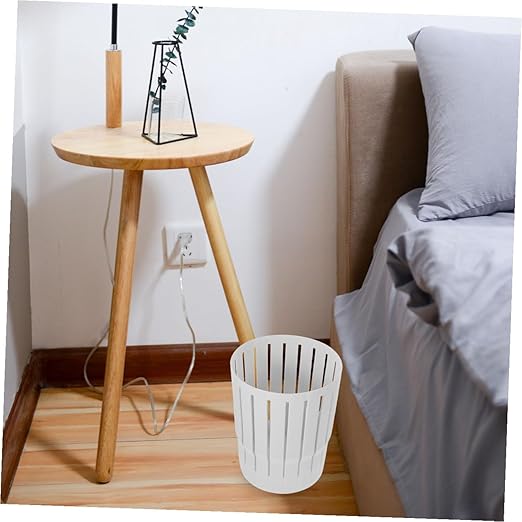 ABOOFAN Thick Hollow-Out Trash Can Small Waste Basket for Office Bathroom Kitchen Living Portable Lidless Recycle Bin Decorative Wastebasket for Home Use