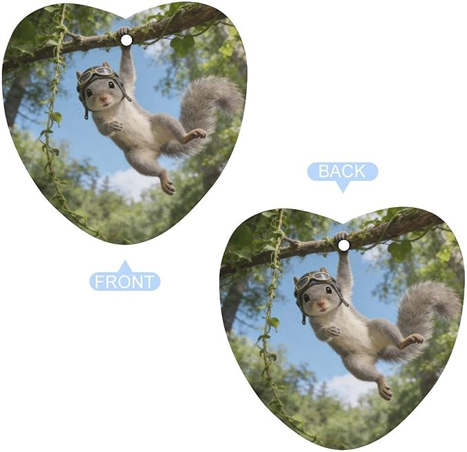 5PCS Car Air Freshener Hanging Personalized Double Sided Squirrel Swinging Car Fresheners Long Lasting New Cars Scents Cute Automotive Freshies for Closets Drawers (tea)