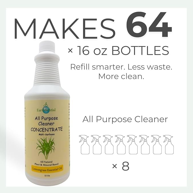 Plant-Based All-Purpose Cleaner Concentrate 32 fl oz (Makes 64 Bottles) (Lemongrass)
