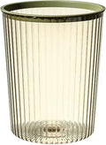 Small Trash Can Green Wastebasket Plastic Garbage Container Basket Office Trash Can Kitchens Garbage Can Bedroom Plastic Wastebasket Round Garbage Container Bin for Bathroom(M)