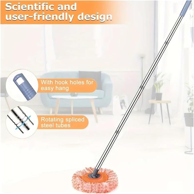 1 Set of Retractable Wet and Dry Ceiling Mop with 4 Heads Dust  Floor Wall Tile Glass Window Car Cleaning