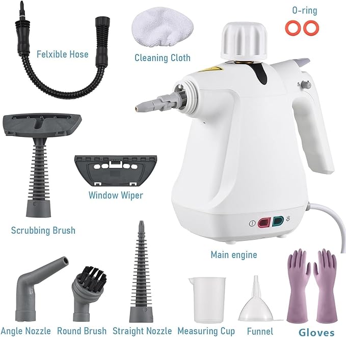 Portable Steam Cleaner Handheld Steamer with 11 Accessories 1050W Multi-Purpose Steam Cleaner