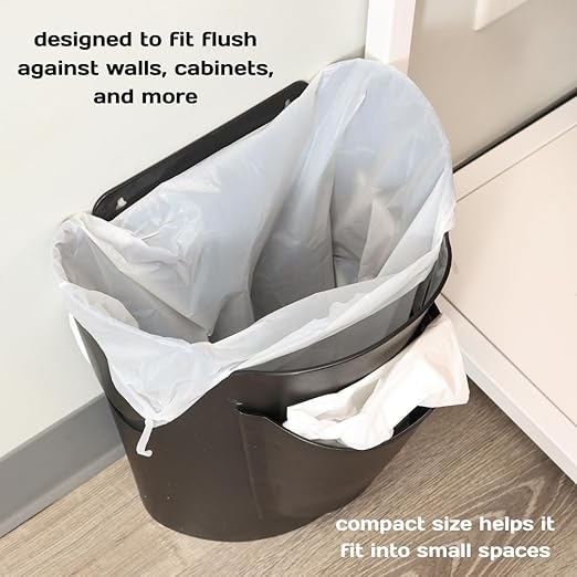 Mountable Grocery Bag Trash Can – Reuse Standard Grocery Store T-Shirt Bags with Small Bathroom/Undercabinet/Hangable Garbage Basket (2)