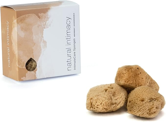 IntimateCare Sea Sponges. 3X 5.5-6.5cm Mediterranean Sponges in Plastic Free Packaging. Absolute Quality. (Natural Brown 5.5-6.5cm)