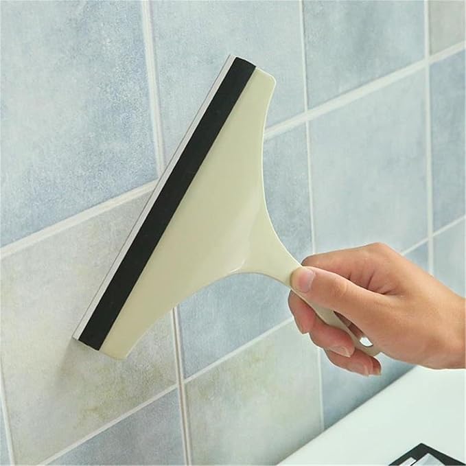 Window Glass Wiper Scraper Cleaner Brush Car Window Bathroom Household Cleaning Tool ﻿(3pcs Pink)