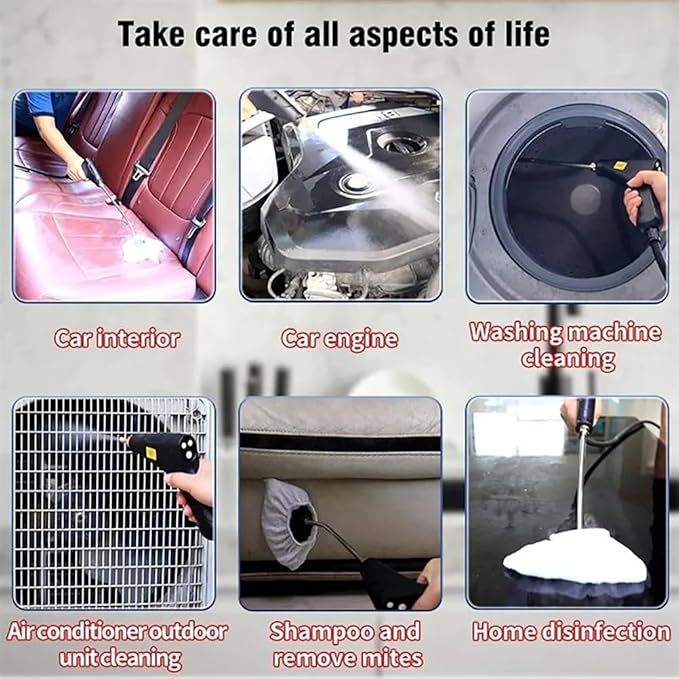 Steam Cleaner for Home &amp Car Detailing 2500W Handheld High Pressure Steamer for Cleaning Portable Car Steamer for Home Kitchen Tile Floor Couch CleaningOrange