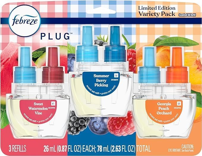 Febreze Plugin Limited Edition Variety Pack (3) of Refills 0.87 Fl(Spring Pack) (Floral Variety Mix)