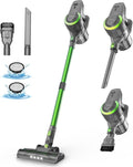 DEVOAC N300 Cordless Vacuum Cleaner 6 in 1 Lightweight Stick Vacuum 2200mAh Battery Up to 40mins Runtime Powerful Handheld Vacuum for Hard Floor Rug Pet Hair Home Dorm (Cyan)