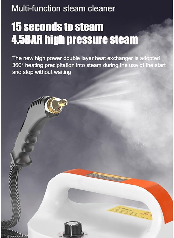 Portable Steam Cleaner 3800W Steam Shot Cleaner Handheld Steamer for Car Detailing High Heat Steamer for Couch Windows Furniture KitchenBlack