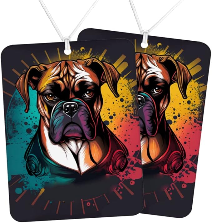 Dog Face Car Freshener Set of 6 - Painting Car Air Freshener - Printed Air Freshener for Car