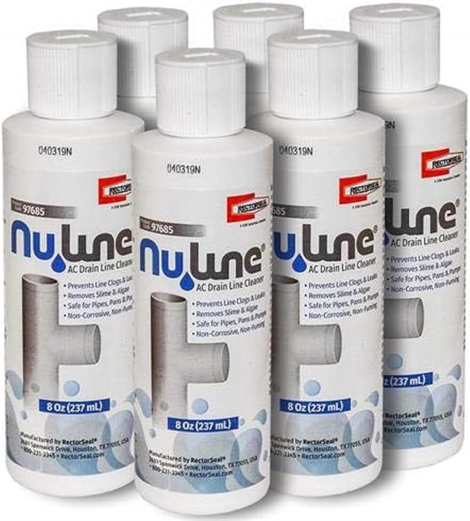 NuLine HVAC Condensate Nu-Line Drain Cleaner 8 ounce (Pack of 6)