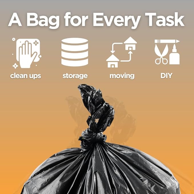 The Original Poop Bags® 13 Gallon Trash Bags USDA Certified High-Density Kitchen Garbage Bags Unscented Multi-Purpose Tall Waste Bags 200 Count