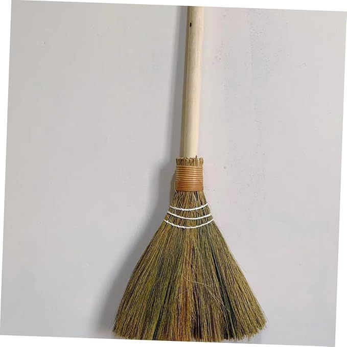 PRETYZOOM Handmade Bamboo Broom Set 2pcs Woven Broom for Home Cleaning Indoor Use Kitchen Living Room Dust Removal