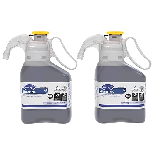 Glance 101106662 Non-Ammoniated Glass &amp Multi-Surface Cleaner for Streak Free Windows SmartDose Liquid Concentrate 1.4-Liter (Pack of 2)