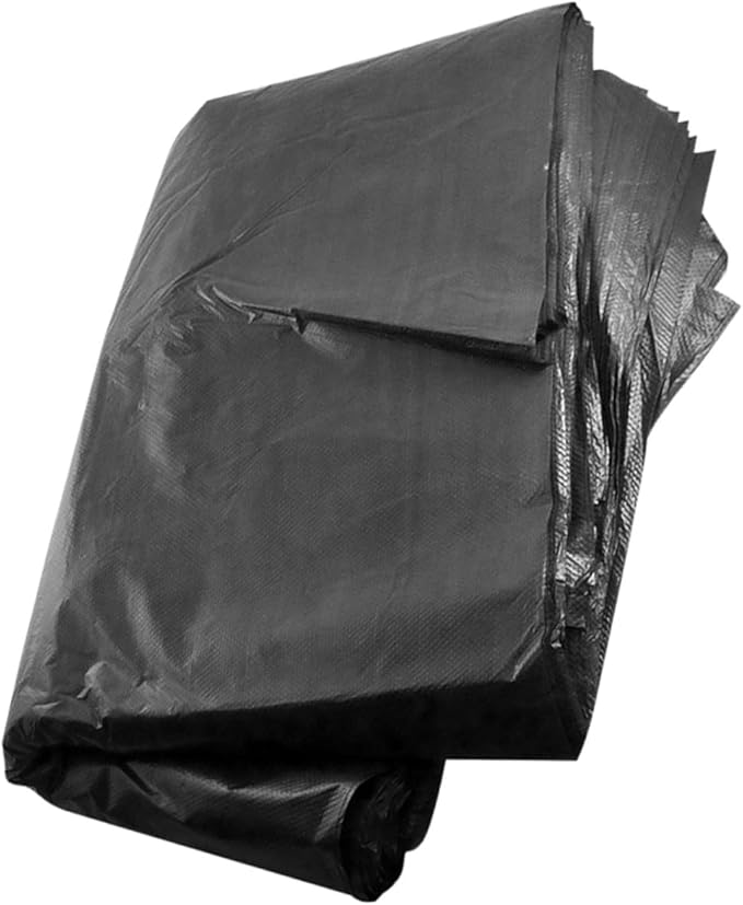 50pcs Large Black Trash Bags 80x100cm Heavy Duty Garbage Bags for 100l Kitchen Outdoor Commercial and Office Waste Disposal
