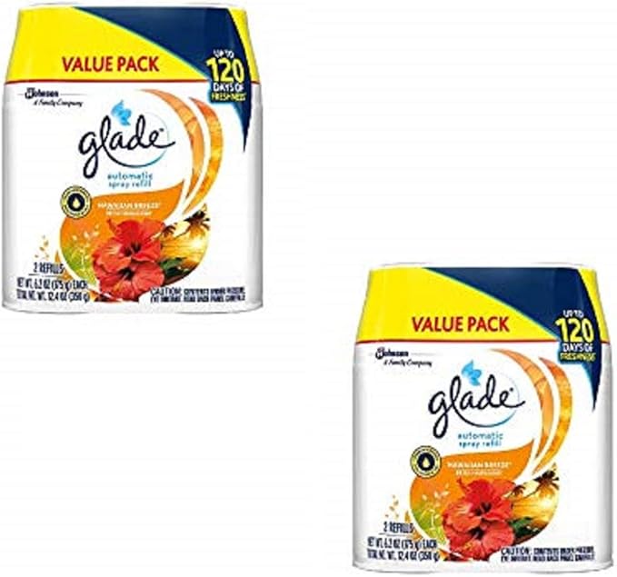 Automatic Spray Refill Hawaiian Breeze Fits in Holder For Up to 60 Days of Freshness 6.2 oz Pack of 2) (2 Count)