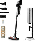 CoreJet5+ Cordless Vacuum Cleaner 450W 150AW 33KPA Self-emptying Stick Vacuum with All-in-One Dock &amp 2 Rechargeable Battery for Home Pet Hair Carpets and Floors 3 Power Modes Up to 60 Mins