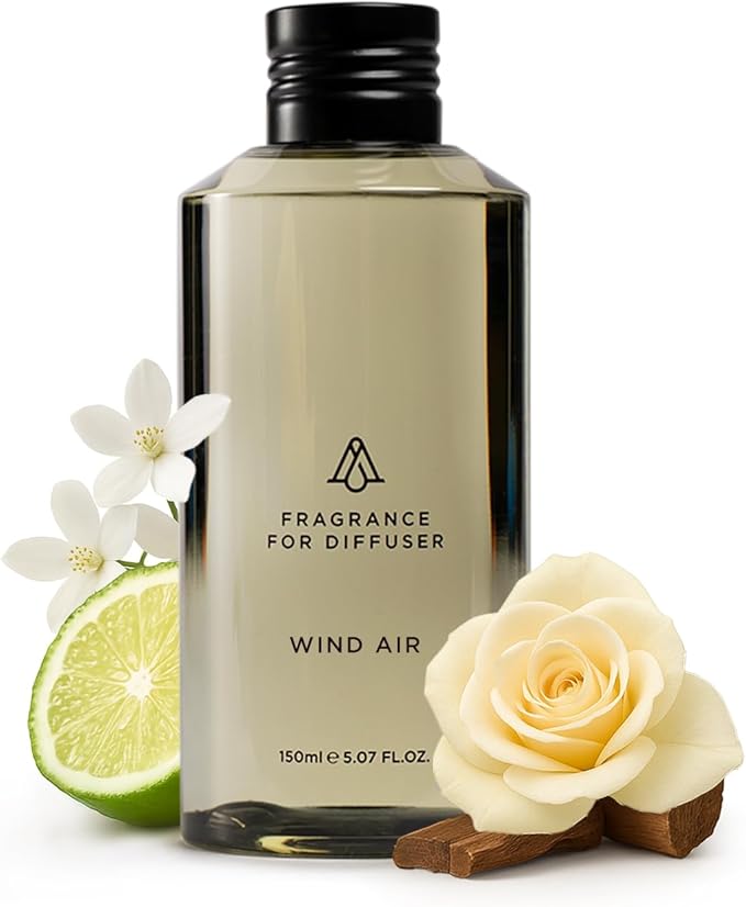 AromaPlan Hotel Scents Wind Air 5 Fl Oz (148ml) Home Luxury Aroma &amp Hotel Fragrance Diffuser Oil- Hotel Diffuser Oil for Aromatherapy- USA Made Bigger Bottle Bolder Aroma &amp Longer Lasting