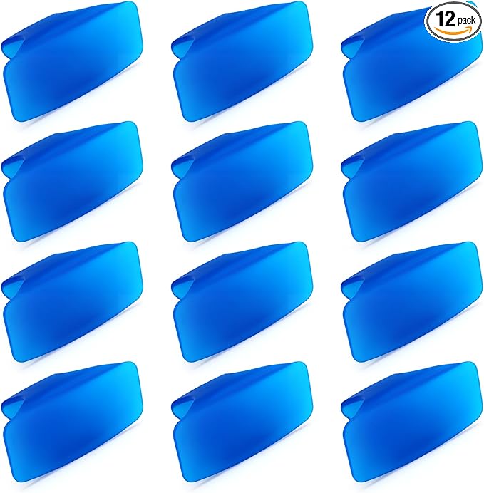 LemonRoad 12 Pack Toilet Bowl Deodorizer Rim Hanger Air Freshener Fruity Scent Toilet Bowl Fresheners for Bathroom Car Wardrobe (Blue)