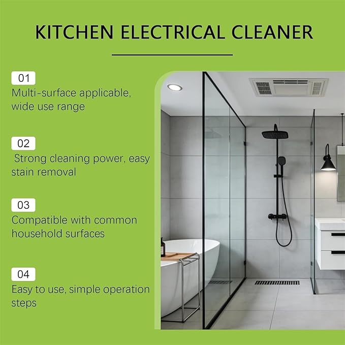 Electrolyzed Ion Kitchen Cleaner Spray Natural Enzyme Multi-purpose Household and Kitchen Cleaning Spray for Hold Stove Range Hood (300ML-2PCS)