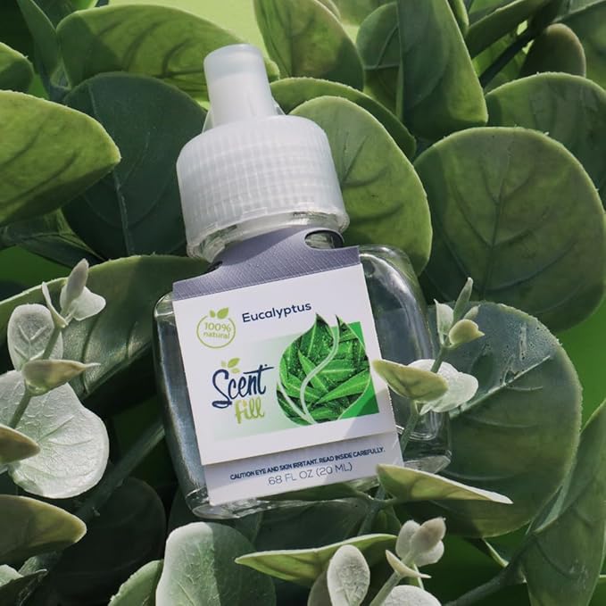 Scent Fill 100% Natural Eucalyptus Plug in Air Freshener Scented Oil Refills 3 Refills