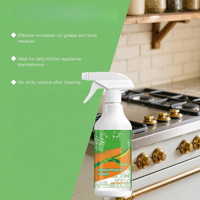 Kitchen Cleanse Formulation Appliances Electrolyzed Ions Kitchen Appliance Cleaner Spray Stain Remover For Stove/Range Hood Stove &amp Oven Cleaner Heavy Duty Multi-Surface Cleaning Spray (1)