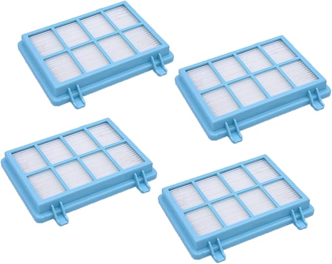 4 X Blue Hepa Filter Compatible for Philips Power Pro Compact FC9331/09 FC9332/09 FC8010/01 Vacuum Cleaner Accessories Post Filters