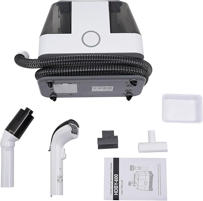 Carpet Cleaning Machine450W 15Kpa Carpet &amp Upholstery Vacuum Cleaner with Wheels and 2 Cleaning BrushesWet Dry Portable Pet Carpet Cleaner Machine for Homes Hotels Restaurants