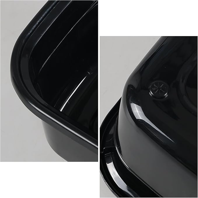 14 Quart Rectangular Plastic Washing Basins Plastic Dishpans for Sink Black 4 Packs