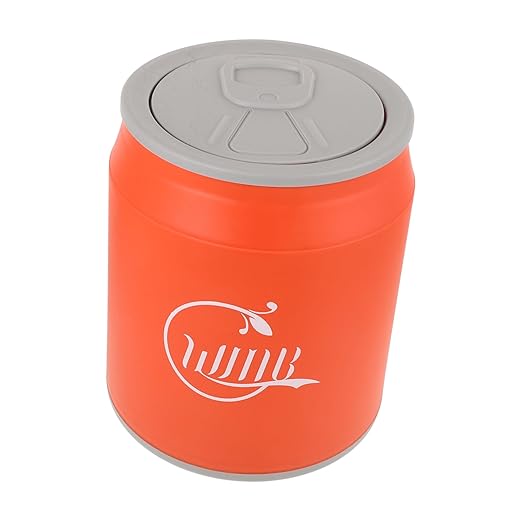 Zerodeko Soda Can Shaped Auto Trash Can Wastebasket Lid Kitchen Waste Bin Small Bathroom Bin for Home Decor