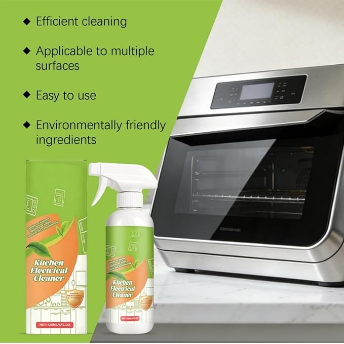 Electrolyzed Ion Kitchen Cleaner Spray Kitchen Appliance Cleaner Natural Enzyme Multi-purpose Degreaser for Appliances for Hold Oven Stove Range Hood (3pcs 1)