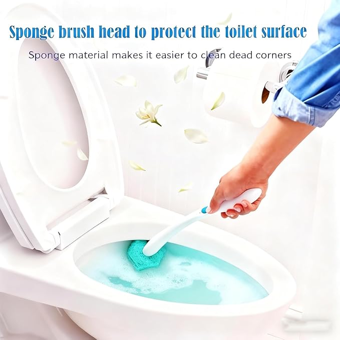 50 Pack Wand Refills Compatible with Clorox Toilet Wand Handle - Jasmine Scented Disposable Toilet Cleaning Heads - Green Scrubber Pads Refill Kit with Pre-loaded Cleaner (Wand Not Included)