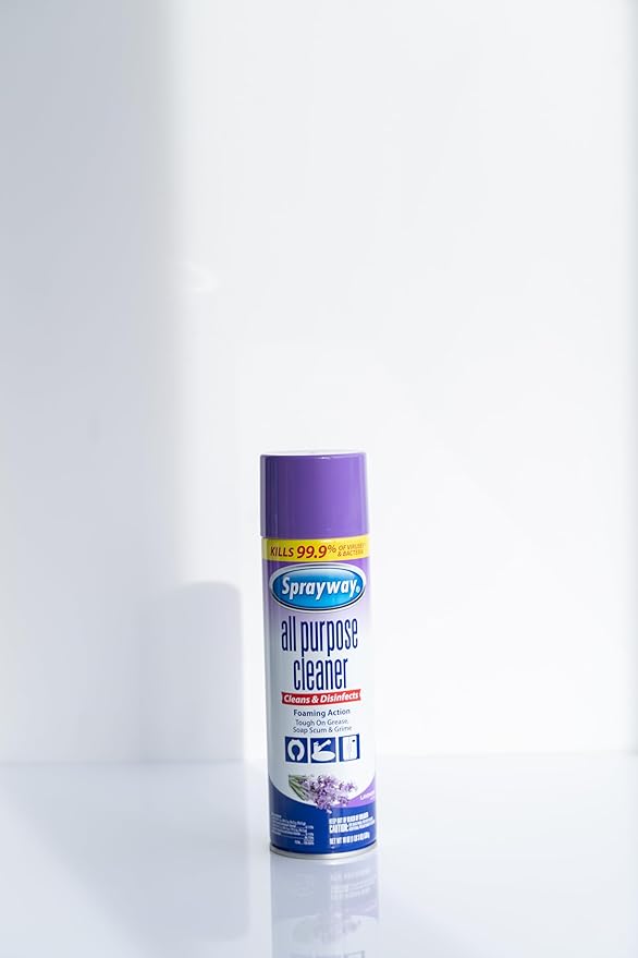 Sprayway All Purpose Cleaner with Lavender Scent 19oz Pack of 6 | Foaming Action Clean Disinfect Deodorize | Tough on Grease Soap Scum Grime | EPA Approved Kills 99.9% of Viruses &amp Bacteri