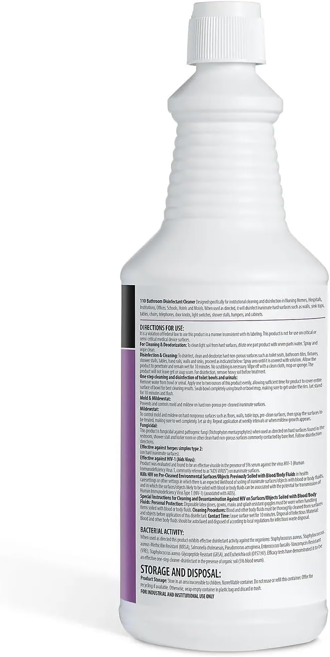 Professional Restroom Cleaner Non-Acid Disinfectant Bathroom Cleaner 32 Oz. 12/Carton
