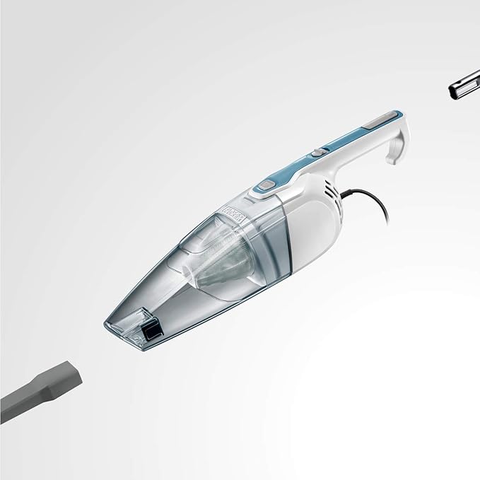 Black &amp Decker BDST1609 3-in-1 Corded Lightweight Handheld Cleaner &amp Stick Vacuum Cleaner White with Aqua Blue