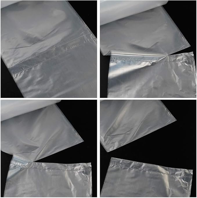 8 Gallon Trash Bag Tall Garbage Bags 200 Counts (Clear)