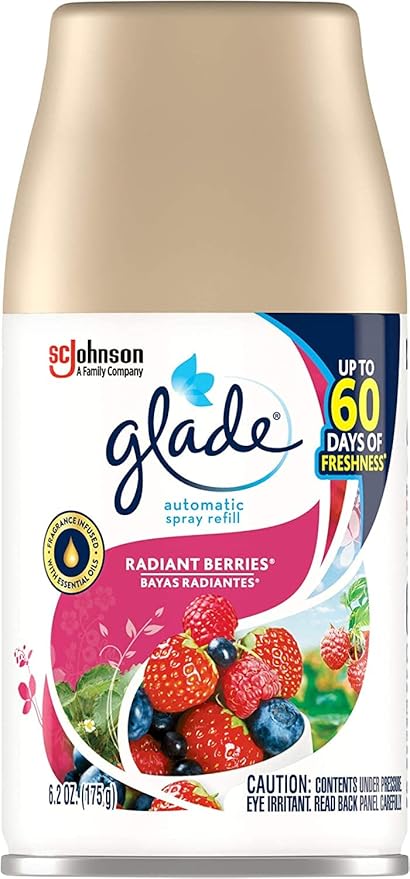 Glade Fresh Berries Automatic Spray Refill 6.2 Oz Pack of One.