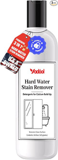 Hard Water Stain Remover Powerful Shower Glass &amp Door Cleaner Easily Removes Tough Water Spots Lime Calcium &amp Soap Scum Build Up Ideal for Bathroom Glass Toilet Bowl and More - 16.91oz