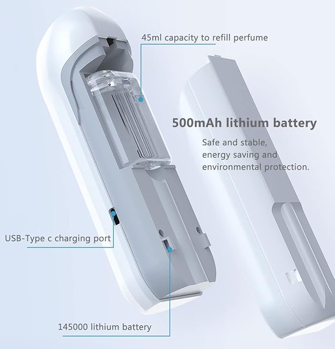 Automatic Air Freshener Dispenser Wall Mount Desktop Voice Controlled Auto Sensing Scent Diffuser Wireless Electric Spray Dispenser for Indoor Bedroom Hotel Office