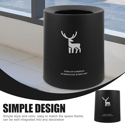 Double Trash Can Plastic Wastebasket for Home Bathroom Bedroom Kitchen Rinseable Garbage Container Without Lid Compact Paper Bin for Tissues and Wrappers Convenient Household Waste